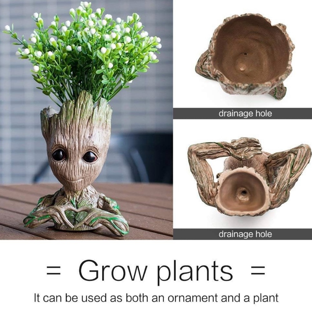 Groot Planter Pot - Brown and Green